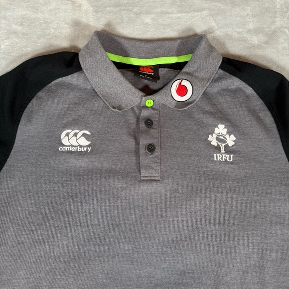 Canterbury Other - Canterbury IRFU Ireland Rugby Polo Shirt Mens L Slim Fit VapoDri Gray